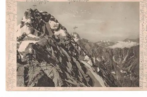 AK Watzmann, Mittelspitze, Hundstod, Ramsau, Berchtesgadener Land, Naturaufnahme, 1920 gelaufen ohne Marke
