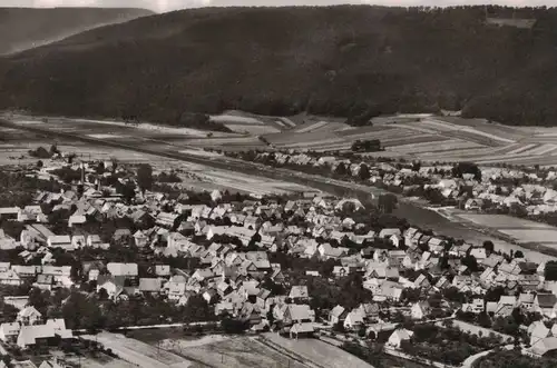 AK Veckernhagen, Reinhardshagen, Blick nach Hemeln, Luftbild, 1953 gelaufen mit Marke + Sonderstempel 