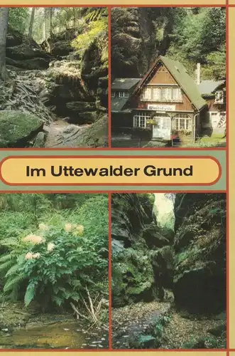 AK Lohmen, Uttewald, Uttewalder Grund, Waldidylle, Sächsische Schweiz, 1987 ungelaufen, beschriftet 