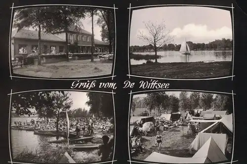 AK Nettetal, Kaldenkirchen, Strandhotel, De Wittsee, Leuth, Holland, Grenze, Campingplatz, 1961 gelaufen mit Marke