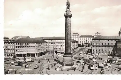 AK Darmstadt, Luisenplatz, 1960 gelaufen mit Marke