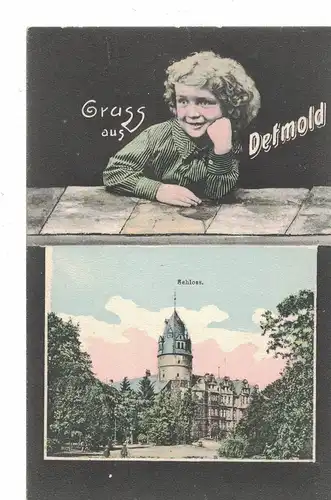 AK Detmold, Schloss, Gruss aus Detmold, 1908 gelaufen mit Marke