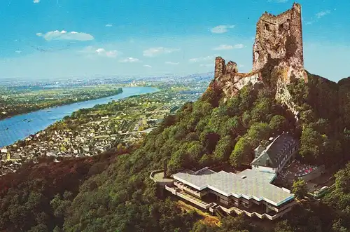 AK Königswinter, Rhein, Drachenfels, 1993 gelaufen mit Marke