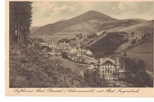 [Ansichtskarte] AK Bad Peterstal-Griesbach, Bad Peterstal, Bad Freyersbach, Schwarzwald, Ansicht, 1943 gelaufen mit Marke. 