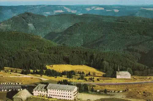 [Echtfotokarte farbig] AK St. Peter, Kandel, Berghotel, Höhenluftkurort, Wintersportplatz, Schwarzwald, 1967 gelaufen mit Marke und Sonderstempel. 