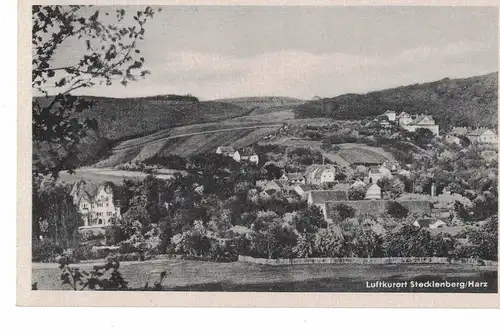 [Echtfotokarte schwarz/weiß] AK Thale, Stecklenberg, Harz, Luftkurort, 1957  beschriftet, gelaufen mit Marke. 