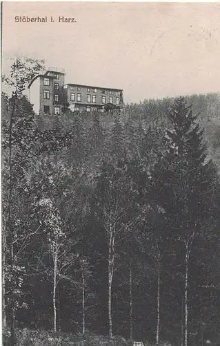 [Echtfotokarte schwarz/weiß] AK Walkenried, Wieda, Stöberhai, Harz, 1911, beschriftet, gelaufen mit Marke. 