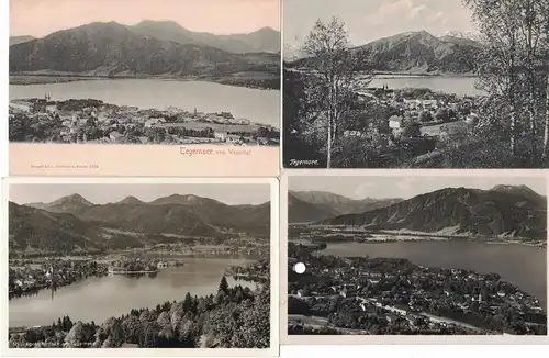 [Echtfotokarte schwarz/weiß] 7x AK Tegernsee, Rottach-Egern, Neureuth, Braustüberl, Westerhof, 4x 1910er Jahre, 1x 1937, 1x1952, 1x 1978, un-/beschriftet, un-/gelaufen mit/ohne Marke. 