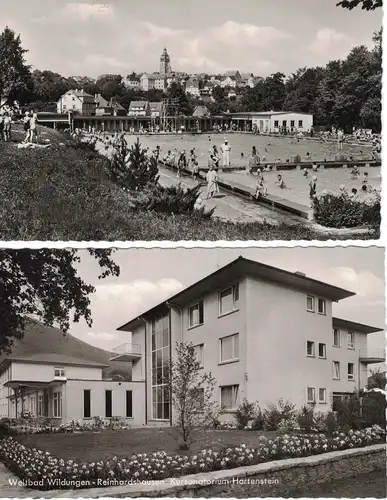 [Echtfotokarte schwarz/weiß] 6x AK Bad Wildungen, Schwimmbad, Weltbad, Reinhardshausen, Sanatorium Hartenstein, Kurpark, Badehotel, Fliegeraufnahme, Vogelschau, Georg Viktoriaquelle, Helenenquelle, Schloss Friedrichstein, Wandelhalle, 1x 1912, 3x ca....