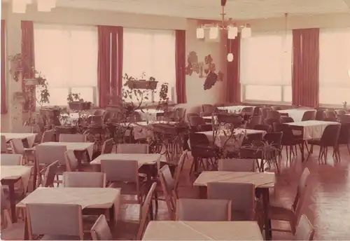 [Echtfotokarte farbig] AK Uder, Eichsfeld, FDGB, Ferienheim, "Solidarität", Innenausstattung, Gaststätte, 1973 beschriftet, ohne Marke. 