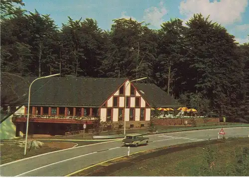 [Echtfotokarte farbig] AK Weibersbrunn, Rohrbrunn, Autobahnrastätte, Rasthaus im Spessart,  ca. 1960-70er Jahre, ungelaufen, unbeschriftet, ohne Marke. 