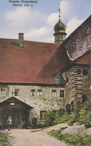 [Hand-Koloriert] AK Kloster Kreuzberg, Rhön, Klosterkreuzberg, Bischofsheim in der Rhön, unbeschriftet, vermutlich 1900-1910er Jahre, ungelaufen. 