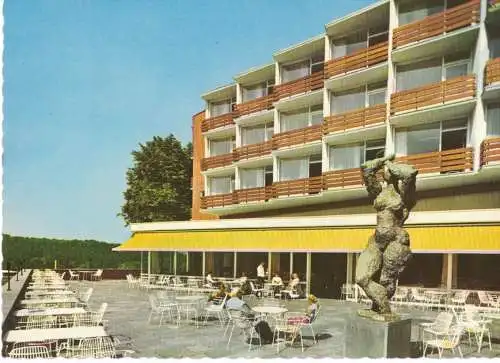 [Echtfotokarte farbig] AK Remscheid, BAB Hotel "Remscheid-Ost", Inhaber: Heinz Zellermeyer, heute: "Serways Hotel Remscheid", unbeschriftet, ca. 1960-0er Jahre, ungelaufen. 