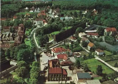 [Echtfotokarte farbig] AK Bad Rothenfelde, Teutoburger Wald, Teilansicht, Saline, Kirche, beschriftet, 1975 gelaufen mit Marke. 
