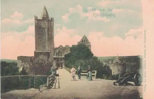 [Lithographie] AK Naumburg, Bad Kösen, Saaleck, Rudelsburg, 1902 beschriftet, ungelaufen ohne Marke. 