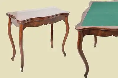 Top Antiker Louis Philippe Mahagoni Beistelltisch Tisch Spieltisch von 1860