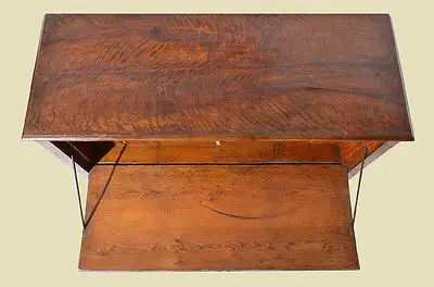 Antiker Biedermeier geflammte Birke Sekretär von 1850 6