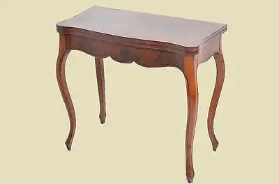Top Antiker Louis Philippe Mahagoni Beistelltisch Spieltisch Tisch von 1860
