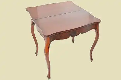 Top Antiker Louis Philippe Mahagoni Beistelltisch Spieltisch Tisch von 1860