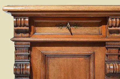 Schöner Antiker Gründerzeit Nußbaum Schreibtisch von 1880 10