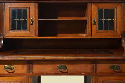 Schöner Antiker Jugendstil Sekretär Schreibtisch mit Aufsatz von 1920