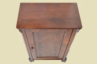 Antike Louis Philippe Mahagoni Schrank Vertiko Kommode von 1870 6