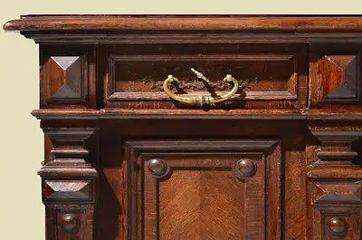 Schöner Großer Antiker Gründerzeit Nußbaum Schreibtisch von 1880