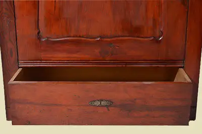 Antiker Louis Philippe Mahagoni Kleiderschrank Schublade von 1870 4