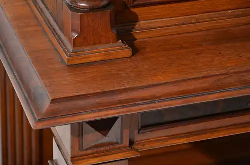 Kompakt Antiker Gründerzeit Kommode Vertiko Kabinettschrank von 1880