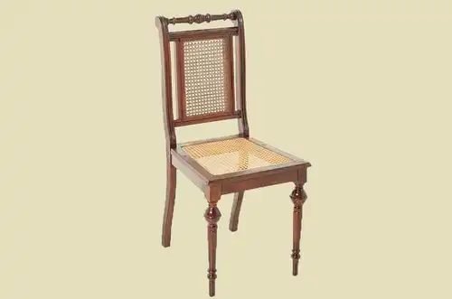 2x Antik Erneuerte Gründerzeit Walzenstühle Walzenstuhl Stühle von 1880