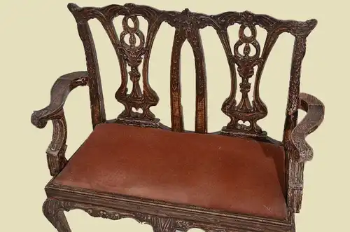 Restauriertes Antikes Jugendstil Kindersofa Puppensofa Kleinmöbel um 1910