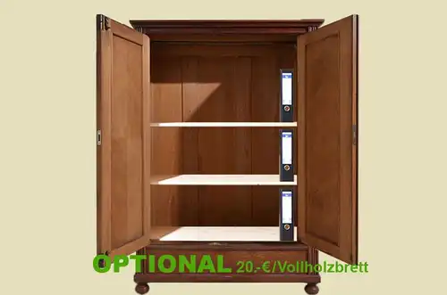 Antiker Jugendstil Nußbaum Kleiderschrank Schrank von 1910