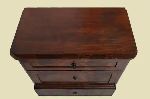 Antike Art Déco /2.Biedermeier Mahagoni Halbschrank Kommode von 1920