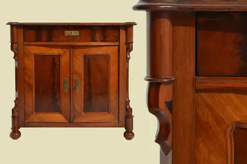 Top Antike Louis Philippe Mahagoni Halbschrank Kommode von 1870