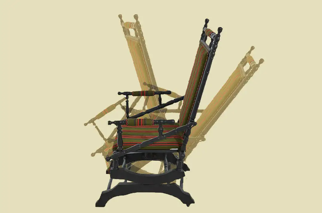 Antiker Gründerzeit Western 'Amerikan Rocking Chair' Schaukelstuhl von 1880 0