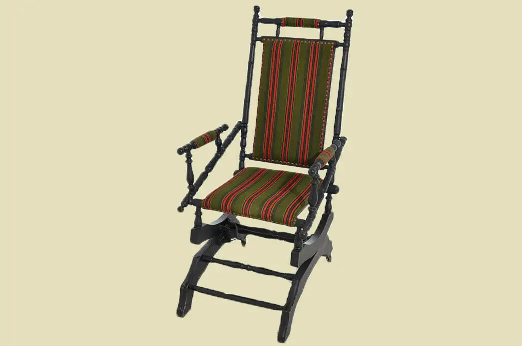 Antiker Gründerzeit Western 'Amerikan Rocking Chair' Schaukelstuhl von 1880 1