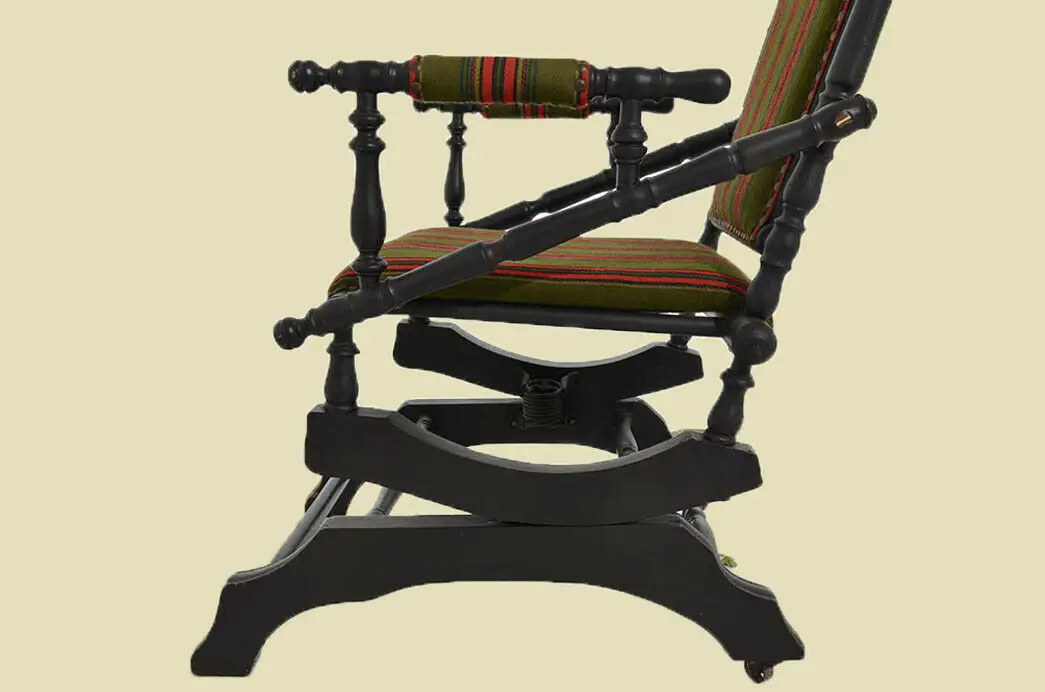 Antiker Gründerzeit Western 'Amerikan Rocking Chair' Schaukelstuhl von 1880 6