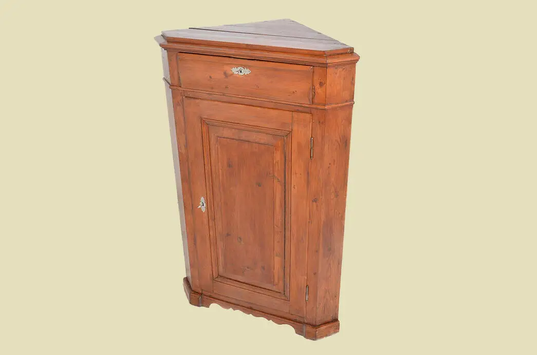 Antiker Biedermeier Schrank Kommode Vertiko Eckschrank von 1820 1