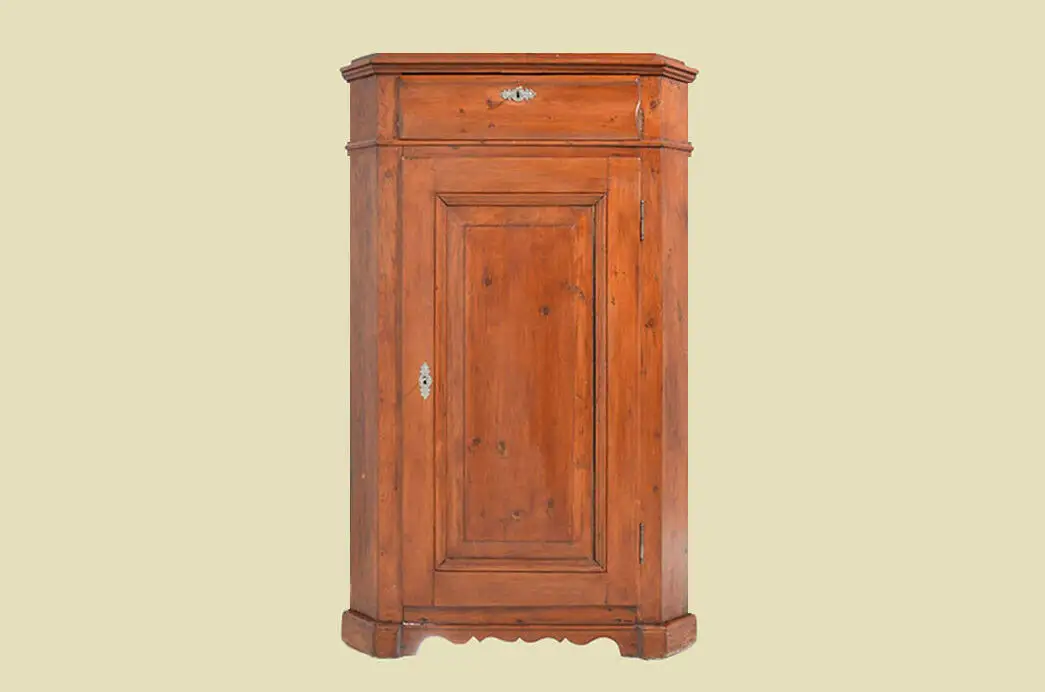 Antiker Biedermeier Schrank Kommode Vertiko Eckschrank von 1820 2