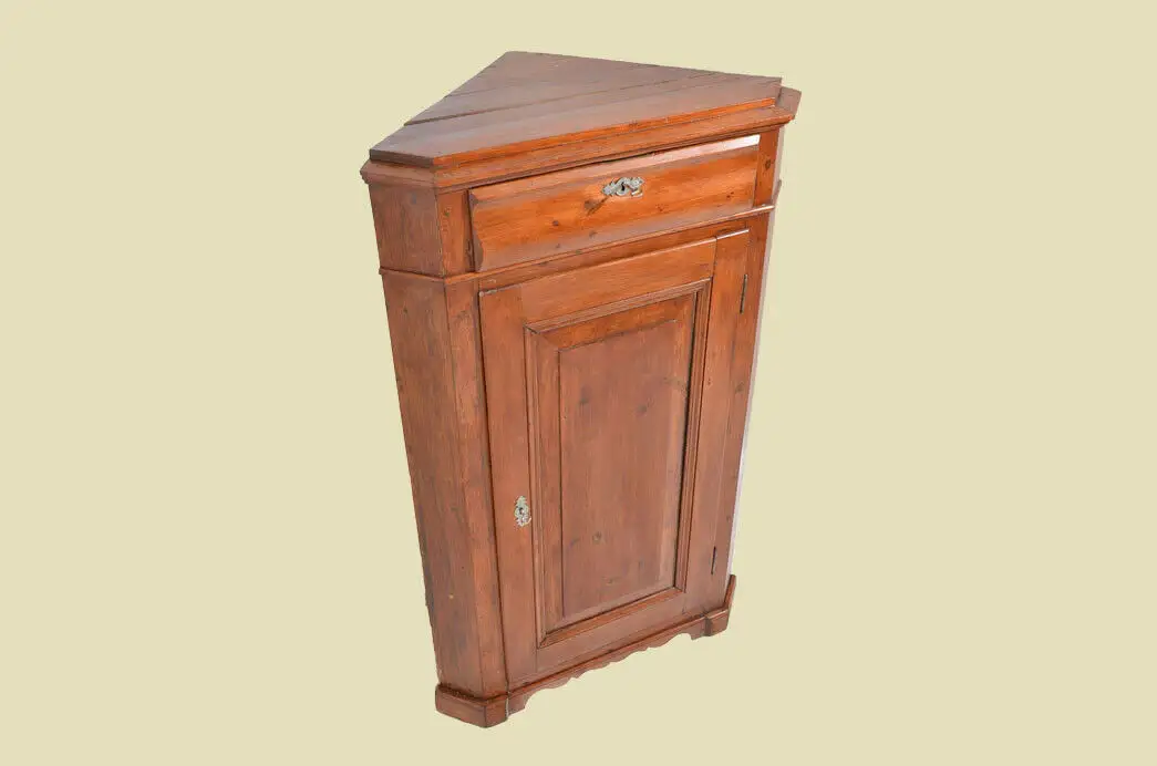 Antiker Biedermeier Schrank Kommode Vertiko Eckschrank von 1820 3