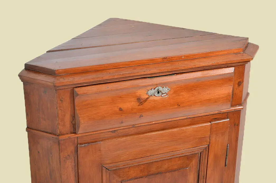 Antiker Biedermeier Schrank Kommode Vertiko Eckschrank von 1820 4