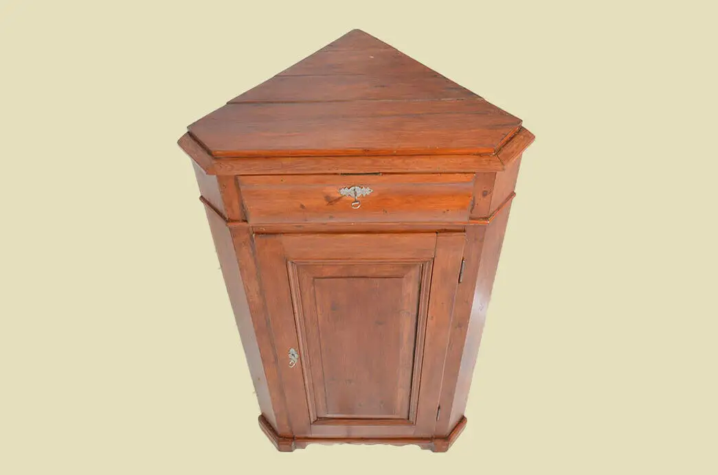 Antiker Biedermeier Schrank Kommode Vertiko Eckschrank von 1820 5
