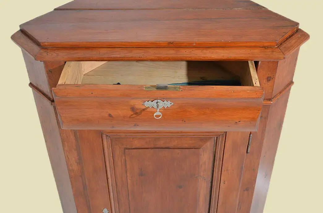 Antiker Biedermeier Schrank Kommode Vertiko Eckschrank von 1820 6