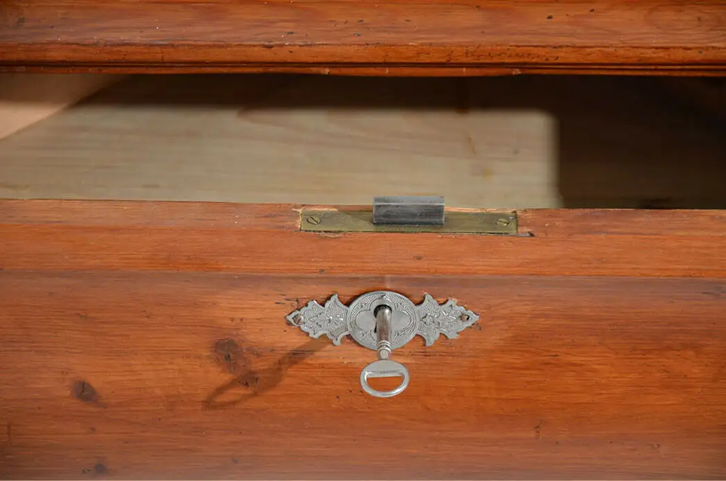 Antiker Biedermeier Schrank Kommode Vertiko Eckschrank von 1820 7