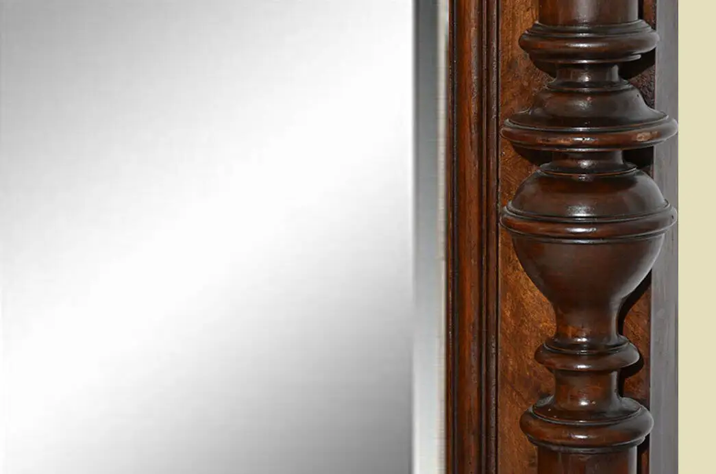 Antik Nußbaum Gründerzeit Konsolspiegel Konsole Spiegel von 1880 6