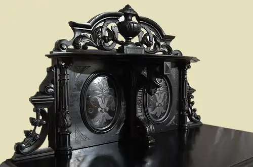 Antik Gründerzeit Groschkus Schwarz Schrank Vertiko von 1880