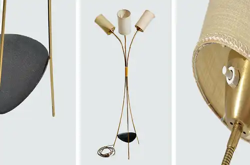 50/60er Jahre Vintage Nierentisch Stehlampe Tütenlampe Tulpenlampe