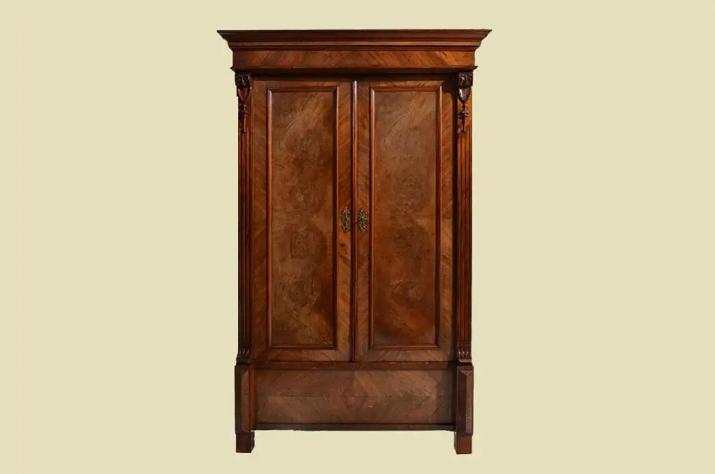 Antiker Gründerzeit Nußbaum Kleiderschrank Schrank von 1880 1