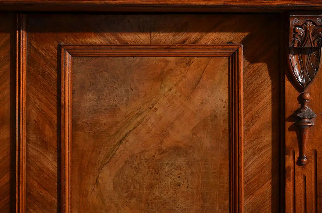 Antiker Gründerzeit Nußbaum Kleiderschrank Schrank von 1880 11