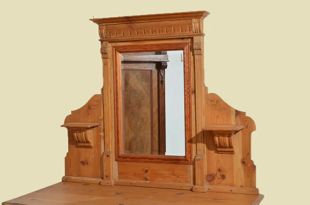 Antik Gründerzeit Spiegel Anrichte Buffet Küchenbuffet Kommode von 1880 4